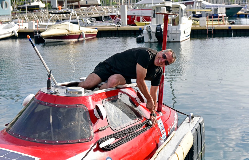 Première mise à l'eau. Photo Michel Persin.